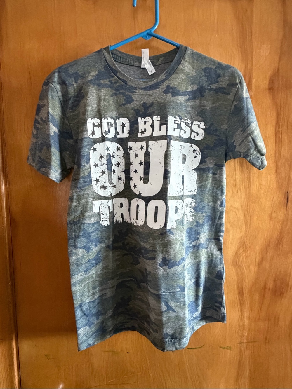 God Bless Our Troops Camo Tee